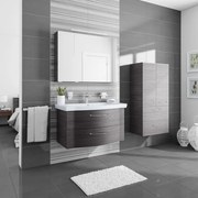 Mobile sottolavabo e lavabo Solitaire per vasca centrale grafite L 90 x H 49 x P 22 cm 2 cassetti