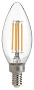 Lampada LED E14 6W a Filamento 150lm/W, No Flickering - C35 Colore  Bianco Caldo 2.700K