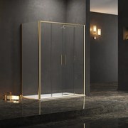 Kamalu - Box doccia 70x170 colore oro opaco doppio scorrevole | KE-6000G