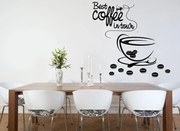 Adesivo murale con testo BEST COFFEE IN TOWN 50 x 100 cm