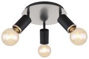 Globo 54032-3B - Luce Spot JOSEBA 3xE27/60W/230V legno nero