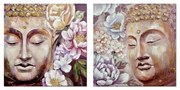 Quadro DKD Home Decor Buddha 80 x 3 x 80 cm Orientale (2 Unità)