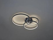 Aaron plafoniera led antracite 3 anelli con tecnologia " wiz " mult...