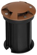 Faretto Carrabile 4 Direzioni GU10 IP67 - CORTEN con doppio pressacavo