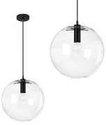 Lampada da soffitto pensile di vetro Lassi Black 30 cm