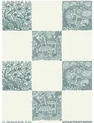 Josephine Munsey Carta da parati Animal Check - Osney Blue/ Skirting White