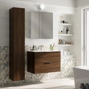 Pensile bagno Jnka specchio in vetro SENSEA, 2 ante apertura da destra e sinistra P 14 x L 70 x H 75 cm