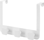 Gancio bagno triplo in acciaio e plastica bianco quadrato Fiore