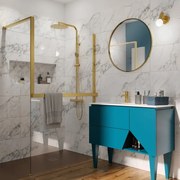 Walk-in eli design L 160 x H 200 cm, vetro 8 mm dorato