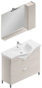 Pensile bagno JNKA legno larice bianco in truciolare, 1 anta P 46.5 x L 105 x H 180 cm