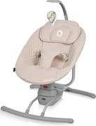 Lionelo - Dondolo per bambini con melodia RIO 4xC Beige Latte + telecomando