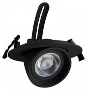 Faro LED da Incasso 44W Orientabile Rotondo Foro Ø160mm Nero Philips Certadrive 140lm/W Colore  Bianco Naturale 4.000K