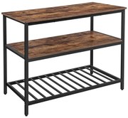 Scaffale da cucina a ripiani MARGE, marrone/nero