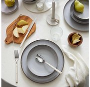 Set da tavola 18 pezzi grigio/porcellana