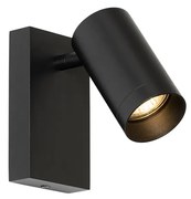 Lampada da parete smart nera regolabile con interruttore e Wifi GU10 50mm - Jeana Luxe