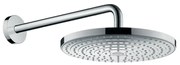 Soffione doccia HANSGROHE Raindance Select S300 in ottone cromo spazzolato L 30.1 x H 16.7 x P 54 cm anticalcare 2 getti