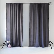 Tenda grigio scuro 140x170 cm Dark Grey - Linen Tales