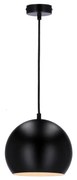 Lampadario a sospensione con filo FLEN 1xE27/40W/230V diametro 20 cm nero