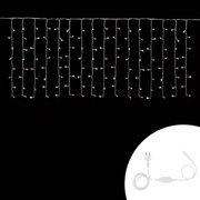 Tenda luminosa 3 metri 128 MaxiLed Reflex Professionale Bianco Caldo fisso e intermittente prolungabile altezza 80cm da esterno Wisdom