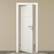 Porta tamburata rototraslante City bianco L 80 x H 210 cm sinistra