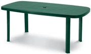 Tavolo in plastica ulisse 180x85 tre colori, VERDE