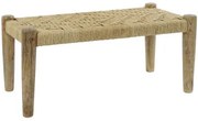 Panca DKD Home Decor Naturale Corda Legno di mango (88 x 42 x 39,5 cm)