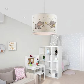 Lampadario per cameretta CANDY 1xE27/40W/230V bianco/beige