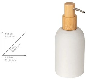 Dispenser per sapone bianco opaco in poliresina 250 ml Altavalle – Wenko