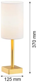 Argon 8030 - Lampada da tavolo ABRUZZO 1xE14/7W/230V ottone/bianco