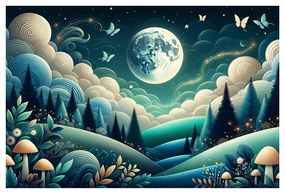 Quadro su tela – Paesaggio forestale sotto le stelle