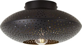 Plafoniera orientale nera con oro 25 cm - Radiance