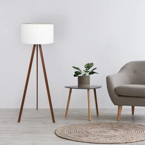 Lampada con piedistallo AYD 1xE27/60W/230V bianco/marrone