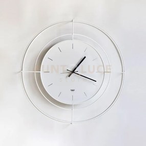 Orologio da parete contemporaneo nudo piccolo bianco