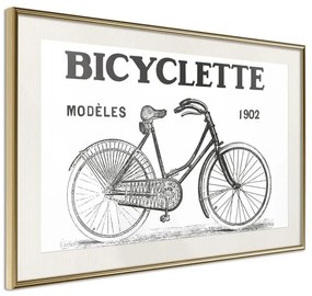 Poster  Bicyclette  Cornice Quadri Cornice d'oro con passe-partout, Larghezza x Altezza Home decor 30x20