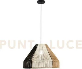 Lampadario a sospensione coconut bianco nero e marrone in carta nat...