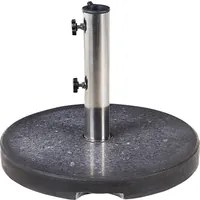 Base per ombrellone in granito color nero 45 cm terrazzo giardino esterno metallo robusto