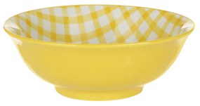 Insalatiera quadretti 21 cm giallo Vichy