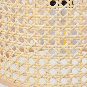 Lampadario a sospensione con filo ALBA 1xE27/15W/230V diametro 20 cm rattan/nero