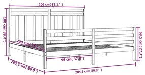 Giroletto Bianco in Legno Massello 200x200 cm