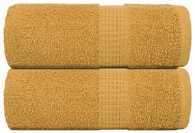 Asciugamani Per Sapone 2 Pz Oro 30x30 Cm 360 G/m² 100% Cotone /