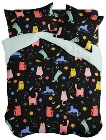 Copripiumino HappyFriday Aware Cosmic cats Multicolore 260 x 220 cm