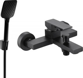 Mexen Uno R62 rubinetto da vasca con set doccia, nero - 7143R62-70
