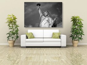 Stampa su tela – Statua della Libertà in bianco e nero