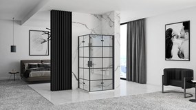 Cabina doccia Rea Molier Black Double 80x80