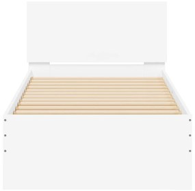 Giroletto con testiera bianco 75x190 cm in legno multistrato