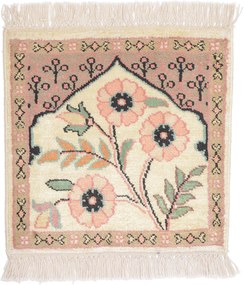 Cashmere Silk Tappeto 30 x 30 (Indian) Annodato A Mano