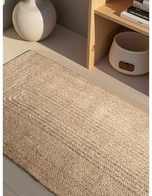 Passatoia colore naturale chiaro in iuta reversibile e tessuta a mano 80x200 cm Sharmila Natural White – Hanse Home