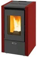 Mignon 6B - Stufa A Pellet Ventilata In Acciaio 6Kw Con Focolare Estraibile E Predisposizione Wi-Fi Colore Bordeaux - Maurer