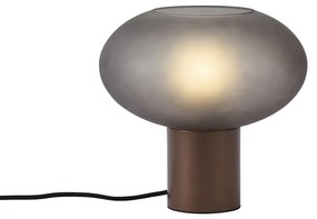 Lampada da tavolo di design bronzo con vetro grigio opaco - Umbrella