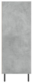 Scaffale Grigio Cemento 69,5x32,5x90 cm in Legno Multistrato
